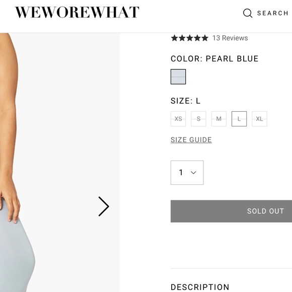 NWT WeWoreWhat Pearl Blue Seamless Leggings - Picture 15 of 16